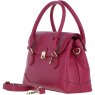 Ashwood Leather Twist Lock Large Flap Handbag with Crossbody Strap - Raspberry Y-56