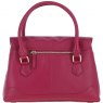 Ashwood Leather Twist Lock Large Flap Handbag with Crossbody Strap - Raspberry Y-56