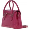 Ashwood Leather Twist Lock Large Flap Handbag with Crossbody Strap - Raspberry Y-56