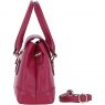 Ashwood Leather Ashwood Leather Twist Lock Large Flap Handbag with Crossbody Strap - Raspberry Y-56