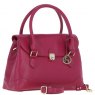 Ashwood Leather Ashwood Leather Twist Lock Large Flap Handbag with Crossbody Strap - Raspberry Y-56