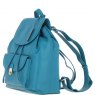 Ashwood Leather Twist Lock Small Backpack - Turquoise Y-57