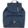 Ashwood Leather Twist Lock Small Backpack - Navy Y-57