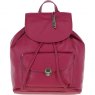 Ashwood Leather Twist Lock Small Backpack - Raspberry Y-57