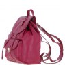 Ashwood Leather Twist Lock Small Backpack - Raspberry Y-57
