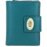 Ashwood Leather Twist Lock Purse - Turquoise Y-60