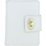 Ashwood Leather Twist Lock Purse - White Y-60