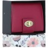 Ashwood Leather Twist Lock Purse - Raspberry Y-60