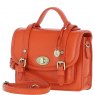 Ashwood Leather Twist Lock Small Satchel - Orange Y-61