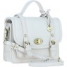 Ashwood Leather Ashwood Leather Twist Lock Small Satchel - White Y-61