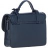 Ashwood Leather Twist Lock Small Satchel - Navy Y-61