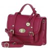 Ashwood Leather Twist Lock Small Satchel - Raspberry Y-61