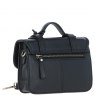Ashwood Leather Twist Lock Medium Satchel - Black Y-62