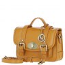 Ashwood Leather Twist Lock Medium Satchel - Mustard Y-62