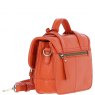 Ashwood Leather Twist Lock Medium Satchel - Orange Y-62