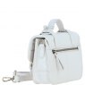 Ashwood Leather Twist Lock Medium Satchel - White Y-62