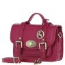 Ashwood Leather Twist Lock Medium Satchel - Raspberry Y-62
