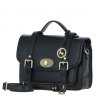 Ashwood Leather Twist Lock Large Satchel - Black Y-63