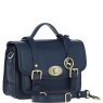 Ashwood Leather Ashwood Leather Twist Lock Large Satchel - Navy Y-63
