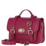 Ashwood Leather Twist Lock Large Satchel - Raspberry Y-63