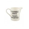 Emma Bridgewater Black Toast Cream Medium Straight Jug