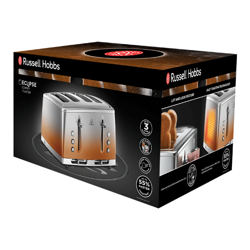 Russell Hobbs Eclipse Copper Sunset 4 Slice Toaster
