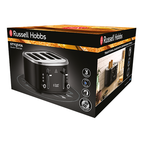 Russell Hobbs Russell Hobbs Stylevia Black 4 Slice Toaster