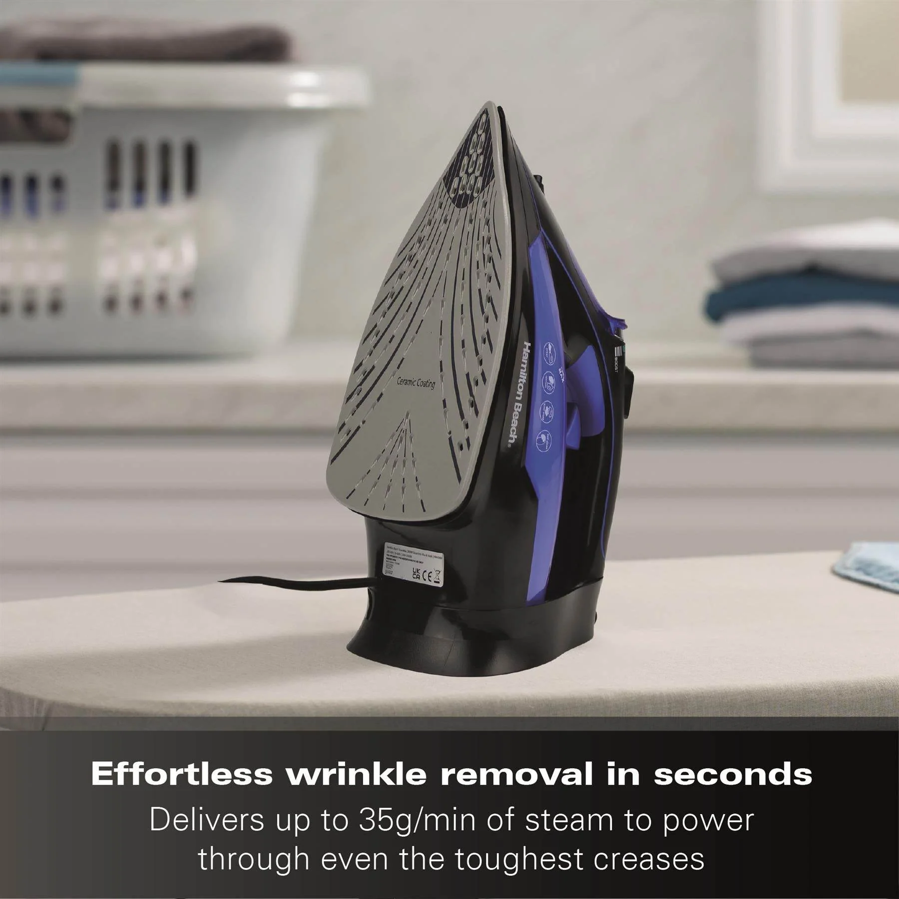Hamilton Beach Pro SteamMax 3000w Steam Iron - Blue & Black