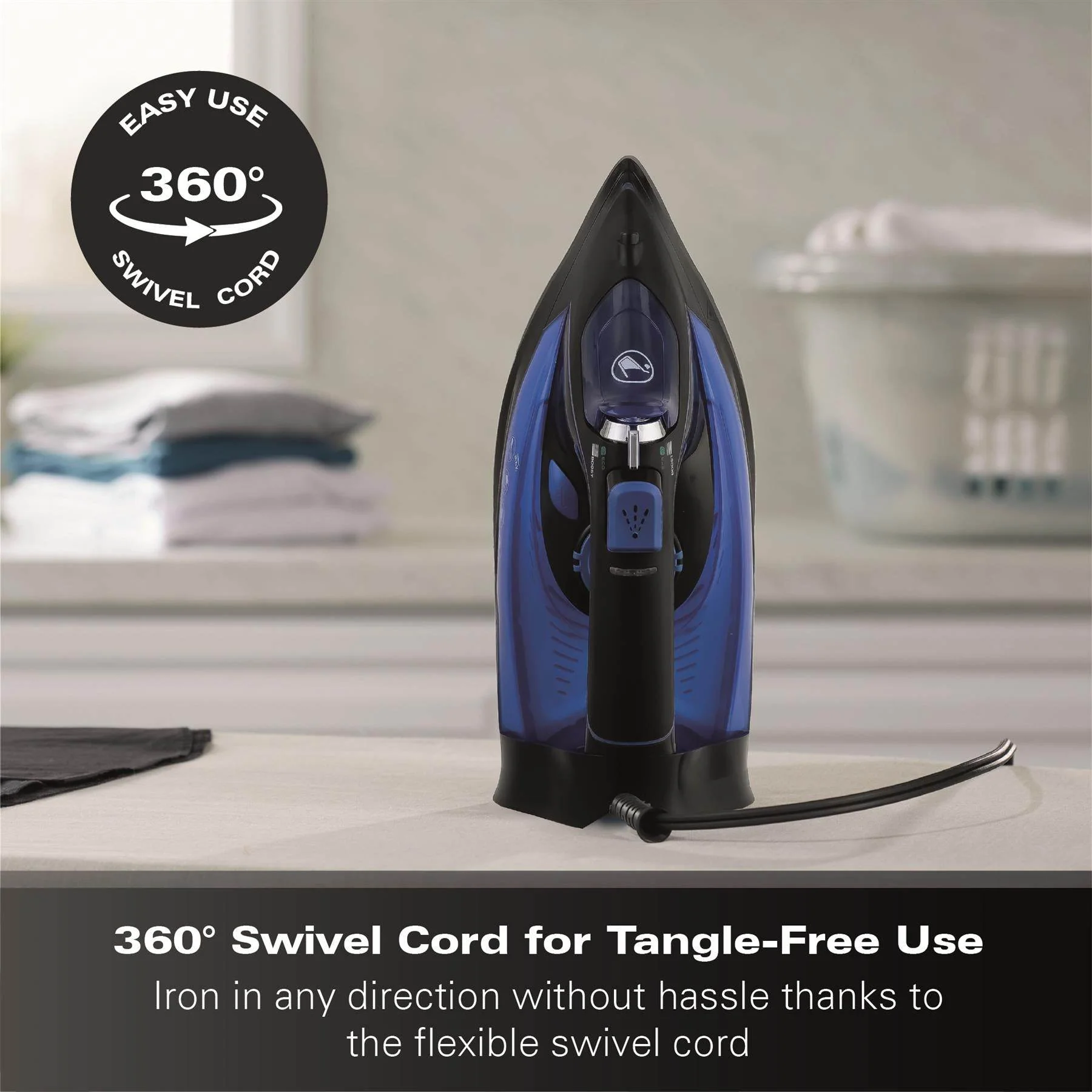 Hamilton Beach Pro SteamMax 3000w Steam Iron - Blue & Black