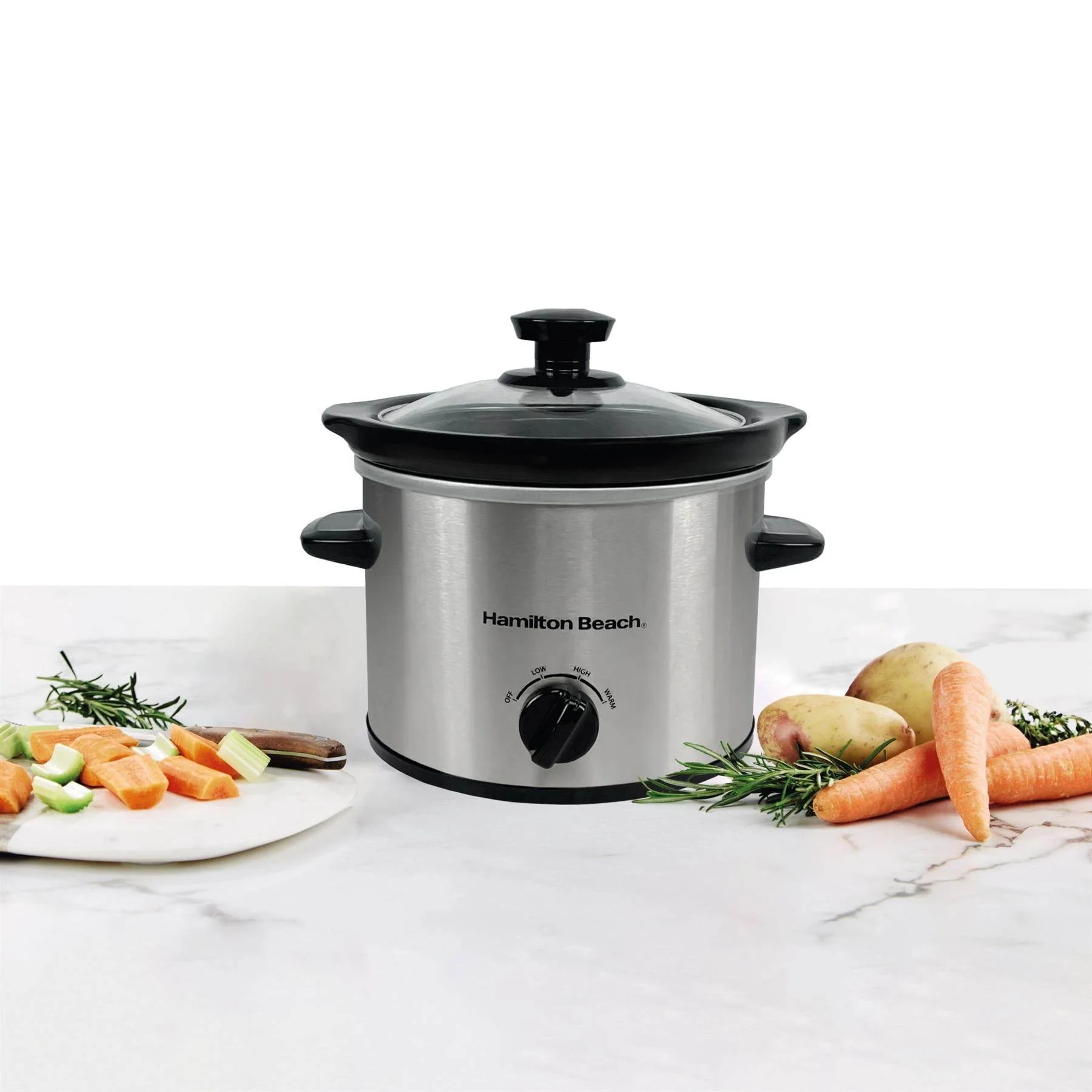 Hamilton Beach The Mighty Mini 1.8L Slow Cooker - Silver