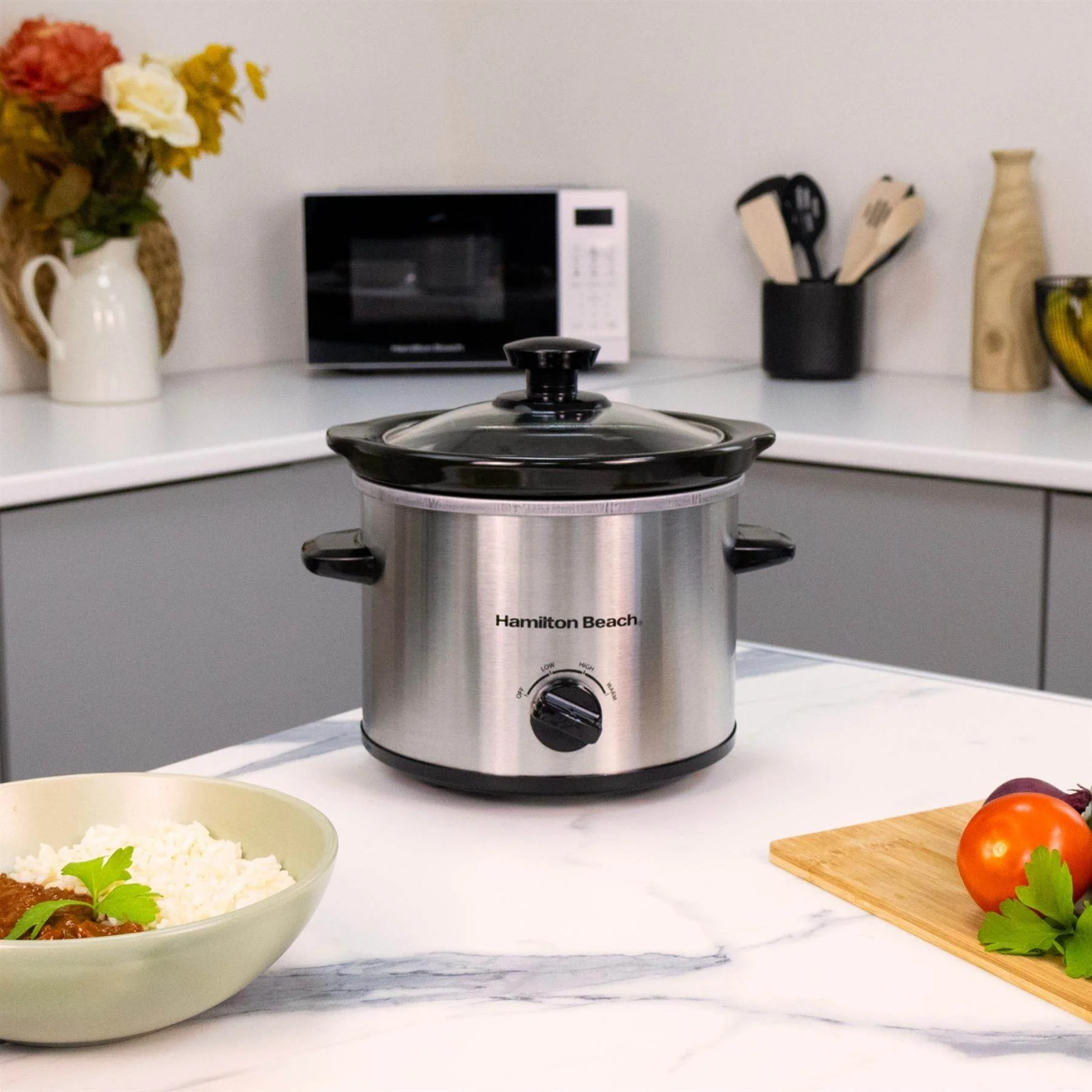 Hamilton Beach Hamilton Beach The Mighty Mini 1.8L Slow Cooker - Silver