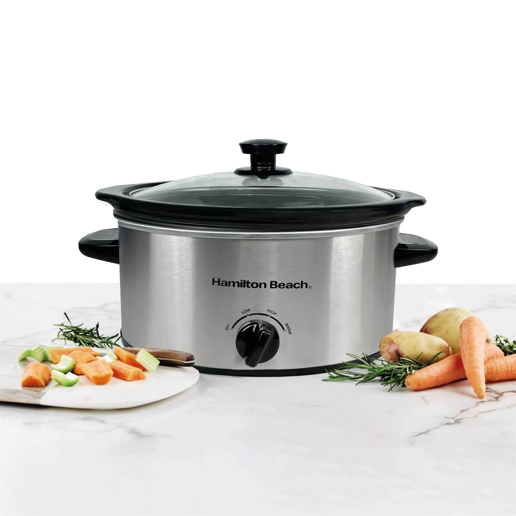 Hamilton Beach The Comfort Cook 3.5L Slow Cooker - Silver
