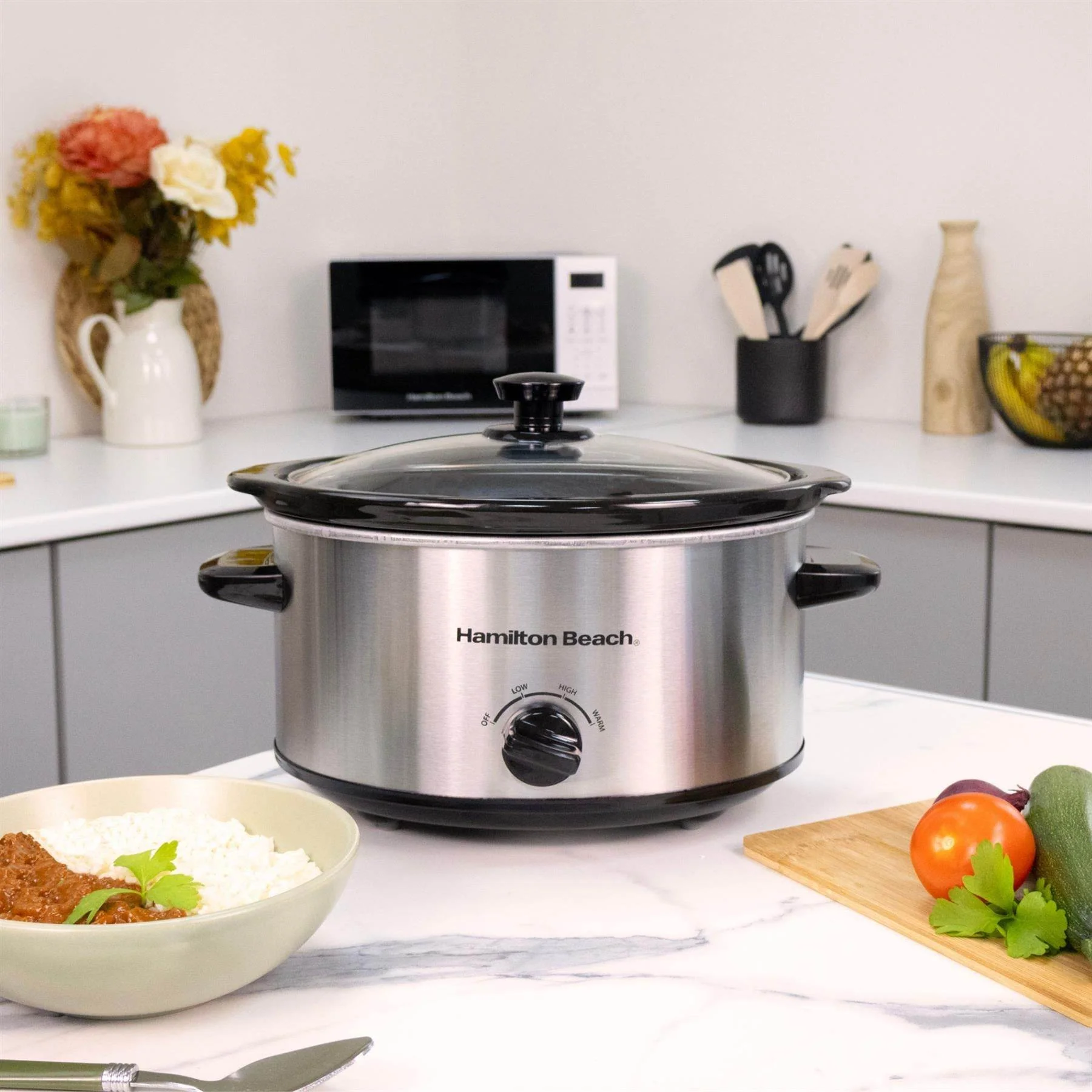 Hamilton Beach Hamilton Beach The Comfort Cook 3.5L Slow Cooker - Silver