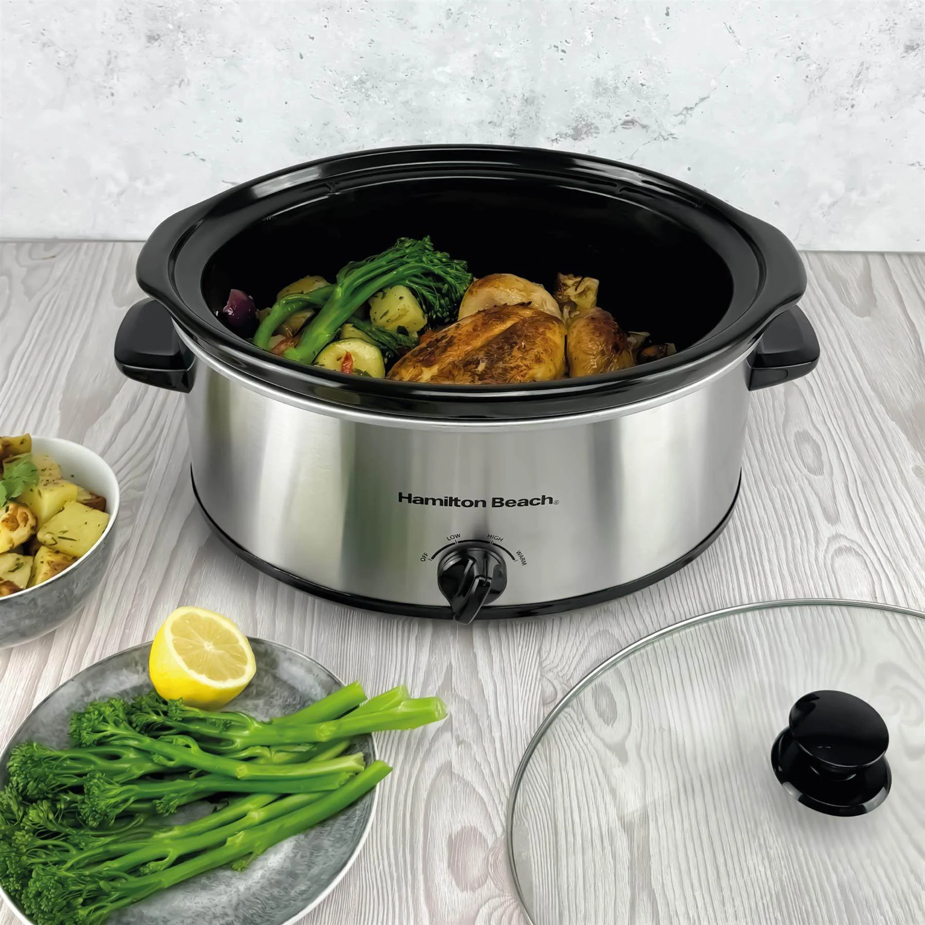 Hamilton Beach The Family Favourite 6.5L Slow Cooker - Silver