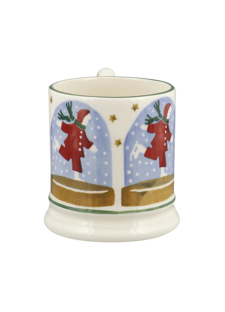 Emma Bridgewater Ice Skater Snow Globe 1/2 Pint Mug