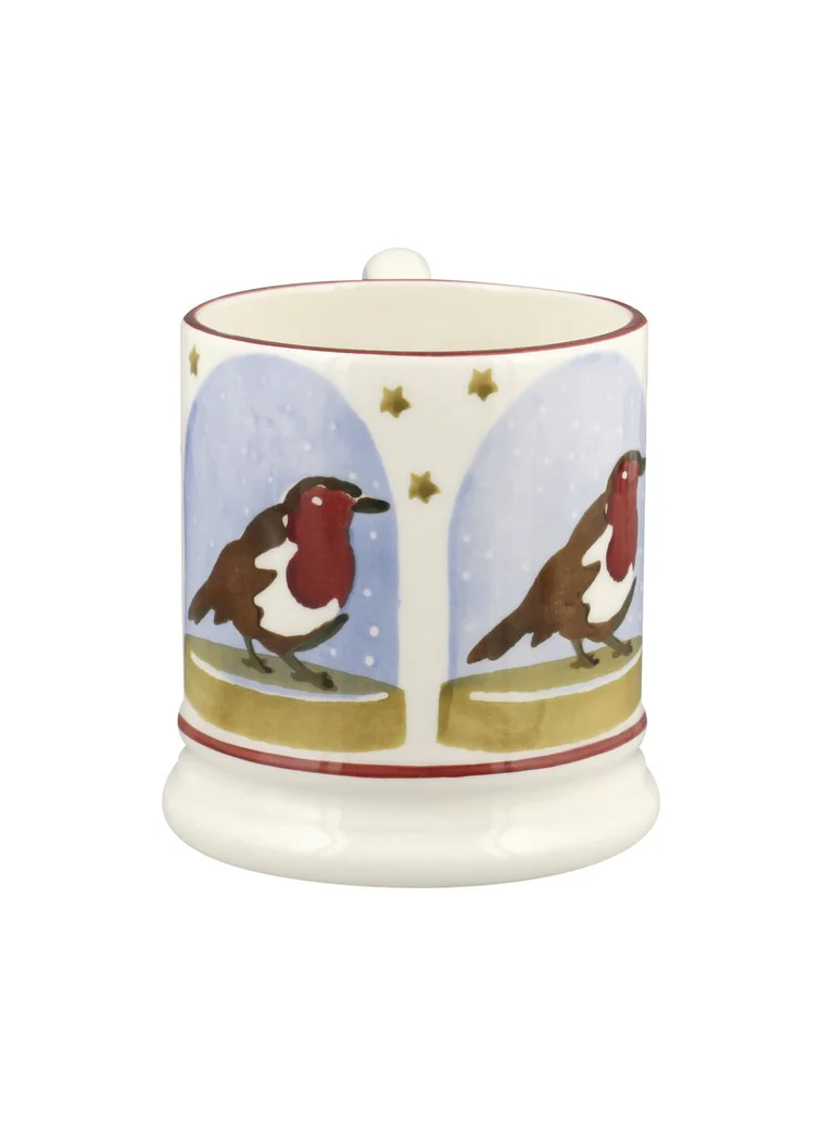 Emma Bridgewater Emma Bridgewater Robin Snow Globe 1/2 Pint Mug