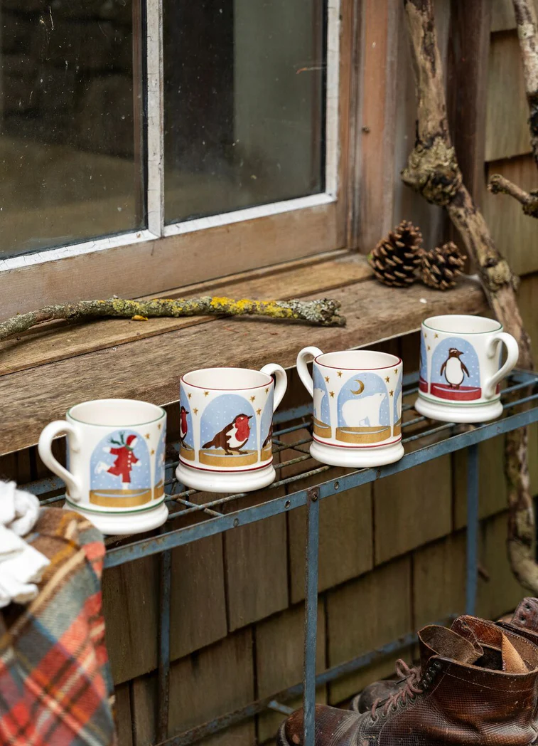 Emma Bridgewater Emma Bridgewater Robin Snow Globe 1/2 Pint Mug