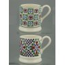 Emma Bridgewater Christmas Quilt Set Of 2 1/2 Pint Mugs Boxed