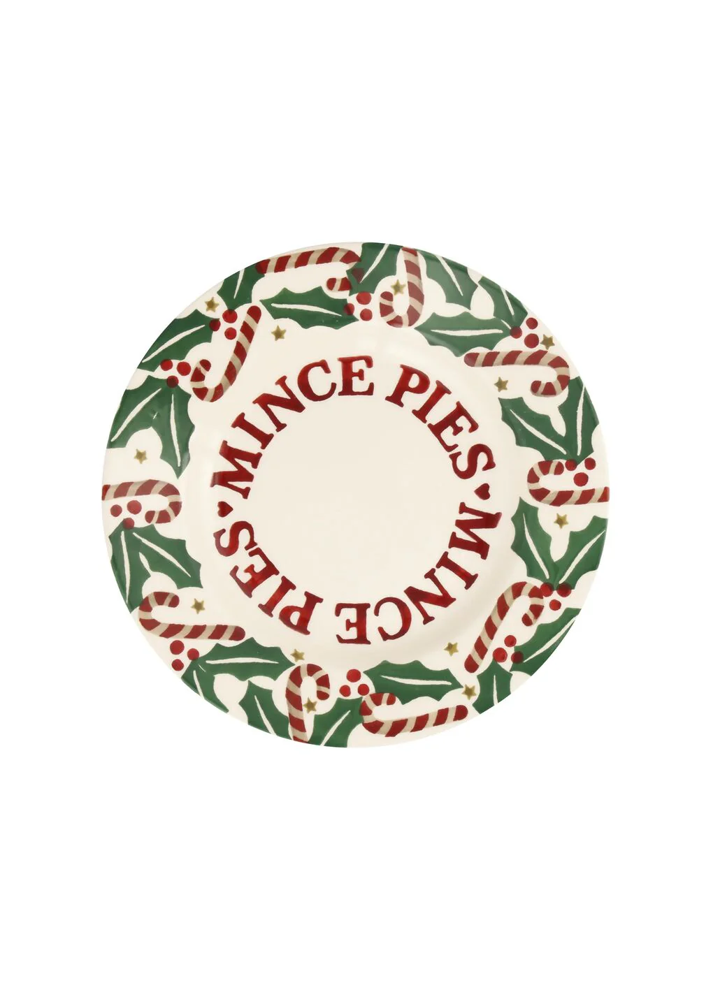 Emma Bridgewater Candy Canes Medium Dinner Plate 8.5 Inch