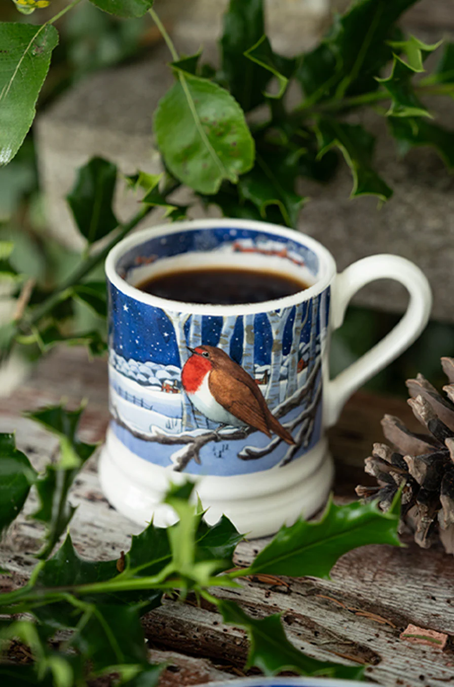 Emma Bridgewater Emma Bridgewater Midnight Robin 1/2 Pint Mug