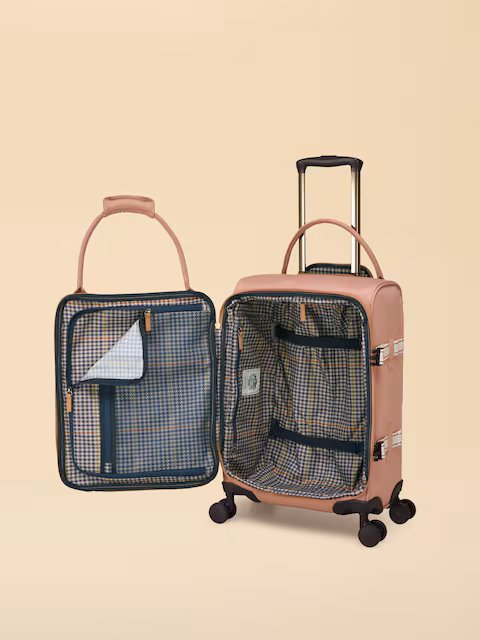 Joules Epwell Cabin Four Wheel Soft Suitcase - Pink