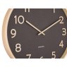 Karlsson Wall Clock Pure Wood Grain Medium - Black