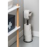 Present Time Toilet Roll Holder Wired Black