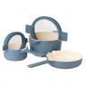 Luxe Kitchen All In One Nesting Cookware Set - Blue