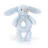Jellycat Bashful Bunny Ring Rattle - Baby Blue