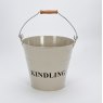 Inglenook Cream Kindling Wood Bucket No Lid