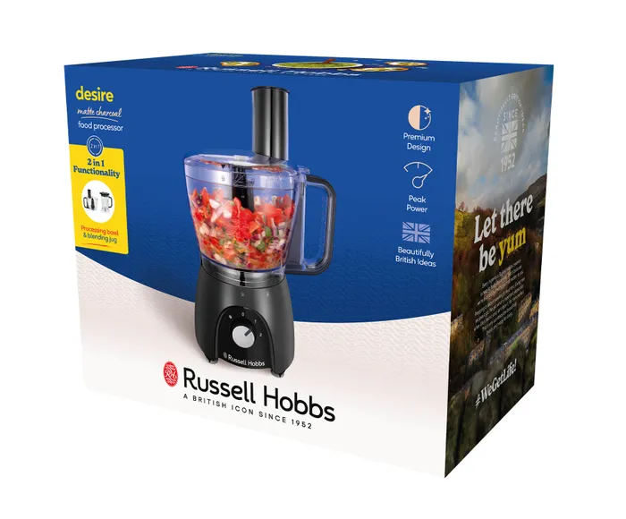 Russell Hobbs Desire Food Processor - Matte Charcoal