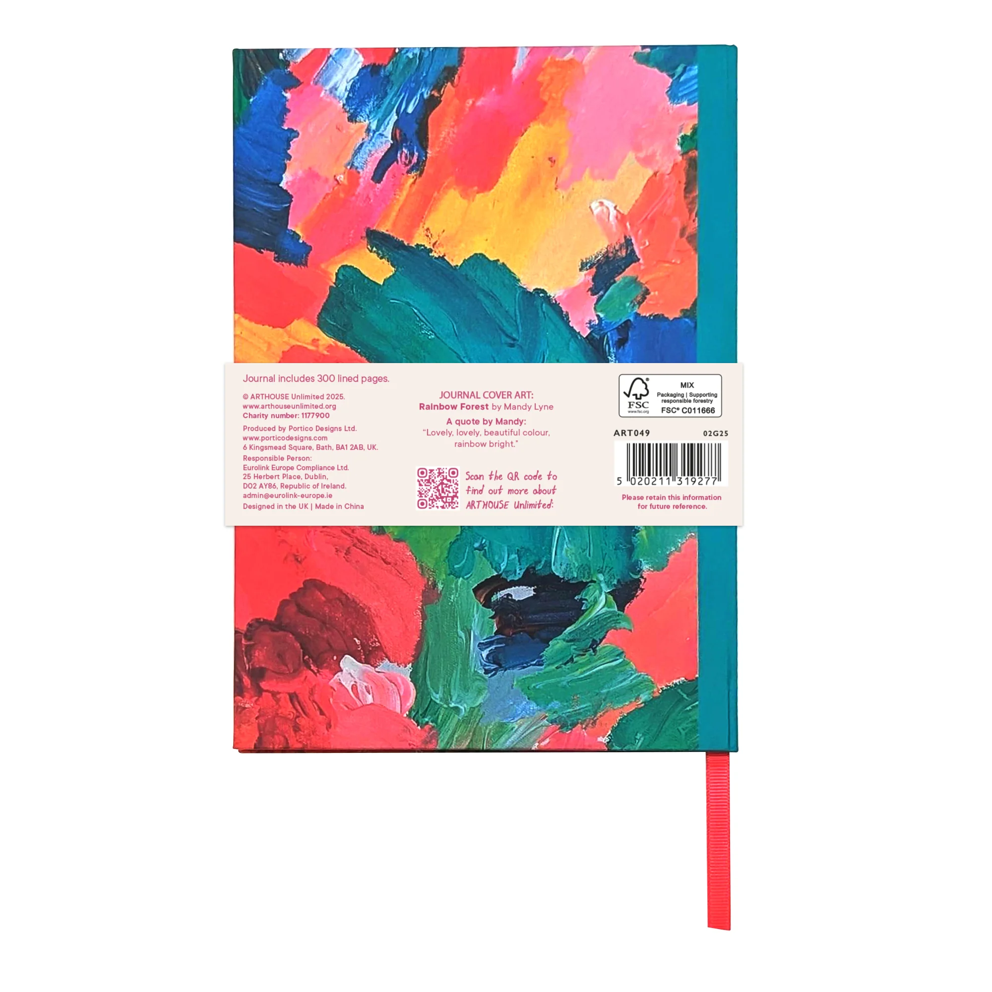 Arthouse Unlimited A5 Journal - Rainbow Forest