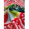Powder 100% Silk Square Scarf - Exotic Leaves
