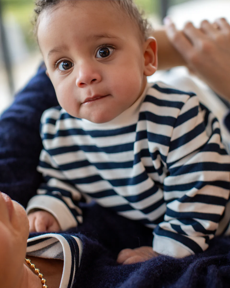 Chalk Hoglet Stripe Set Navy/Ecru